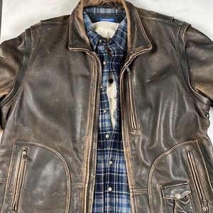 Harley-Davidson Leather Jacket, Brown, Men's XXL, VGUC